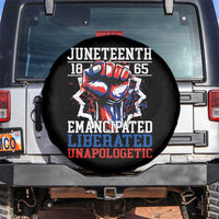 Juneteenth 1865 Emancipated Liberated Unapologetic Spare Tire Cover Hand Fist Juneteenth Flag