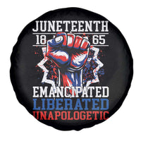 Juneteenth 1865 Emancipated Liberated Unapologetic Spare Tire Cover Hand Fist Juneteenth Flag