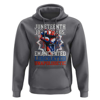 Juneteenth 1865 Emancipated Liberated Unapologetic Hoodie Hand Fist Juneteenth Flag