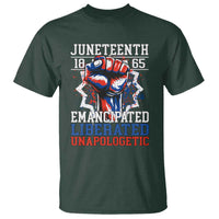Juneteenth 1865 Emancipated Liberated Unapologetic T Shirt Hand Fist Juneteenth Flag