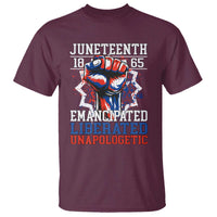 Juneteenth 1865 Emancipated Liberated Unapologetic T Shirt Hand Fist Juneteenth Flag