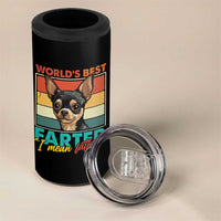 Funny World's Best Farter I Mean Father 4 in 1 Can Cooler Tumbler Dog Dad