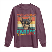 Funny World's Best Farter I Mean Father Long Sleeve Shirt Dog Dad