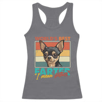 Funny World's Best Farter I Mean Father Racerback Tank Top Dog Dad