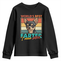 Funny World's Best Farter I Mean Father Youth Sweatshirt Dog Dad