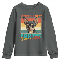 Funny World's Best Farter I Mean Father Youth Sweatshirt Dog Dad