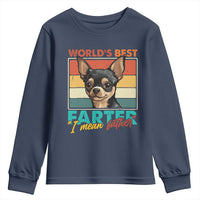 Funny World's Best Farter I Mean Father Youth Sweatshirt Dog Dad