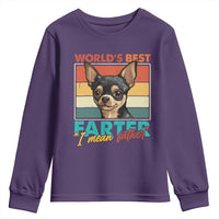 Funny World's Best Farter I Mean Father Youth Sweatshirt Dog Dad