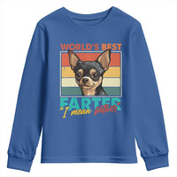 Funny World's Best Farter I Mean Father Youth Sweatshirt Dog Dad