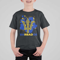 Proud Barbados Bajan Barbadian Flag Roots T Shirt For Kid