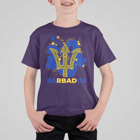 Proud Barbados Bajan Barbadian Flag Roots T Shirt For Kid