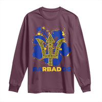 Proud Barbados Bajan Barbadian Flag Roots Long Sleeve Shirt