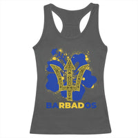 Proud Barbados Bajan Barbadian Flag Roots Racerback Tank Top