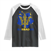 Proud Barbados Bajan Barbadian Flag Roots Raglan Shirt