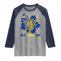 Proud Barbados Bajan Barbadian Flag Roots Raglan Shirt