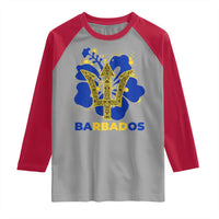Proud Barbados Bajan Barbadian Flag Roots Raglan Shirt