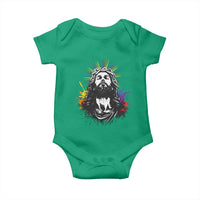 Funny LGBT Gay Pride Jesus Rainbow Flag Christian Baby Onesie