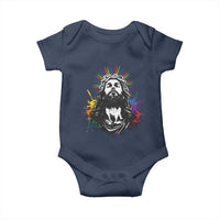 Funny LGBT Gay Pride Jesus Rainbow Flag Christian Baby Onesie