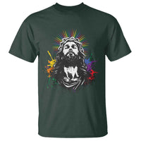 Funny LGBT Gay Pride Jesus Rainbow Flag Christian T Shirt