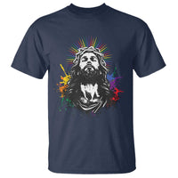 Funny LGBT Gay Pride Jesus Rainbow Flag Christian T Shirt
