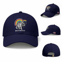 Funny Pride LGBT Racoon Baseball Cap I Don't Know Where I'm Going But I'm Gay Rainbow