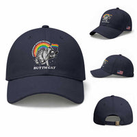 Funny Pride LGBT Racoon Baseball Cap I Don't Know Where I'm Going But I'm Gay Rainbow