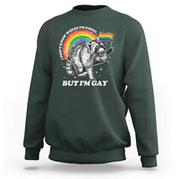 Funny Pride LGBT Racoon Sweatshirt I Don't Know Where I'm Going But I'm Gay Rainbow