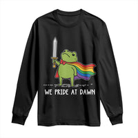 We Pride At Dawn Long Sleeve Shirt Funny LGBT Frog Rainbow Pride Month