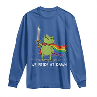 We Pride At Dawn Long Sleeve Shirt Funny LGBT Frog Rainbow Pride Month