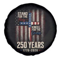 God 250th Anniversary USA Spare Tire Cover Stand For The Flag Kneel For The Cross