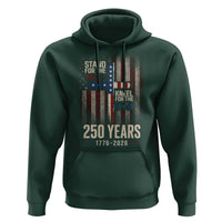 God 250th Anniversary USA Hoodie Stand For The Flag Kneel For The Cross