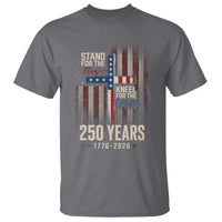 God 250th Anniversary USA T Shirt Stand For The Flag Kneel For The Cross