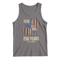 God 250th Anniversary USA Tank Top Stand For The Flag Kneel For The Cross