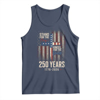 God 250th Anniversary USA Tank Top Stand For The Flag Kneel For The Cross