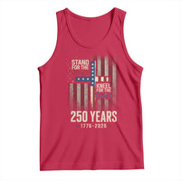 God 250th Anniversary USA Tank Top Stand For The Flag Kneel For The Cross