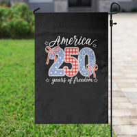 Girly America 250 Years Of Freedom Garden Flag 4th of July Coquette Bow