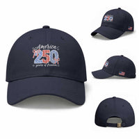 Girly America 250 Years Of Freedom Baseball Cap 4th of July Coquette Bow