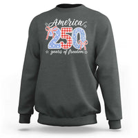 Girly America 250 Years Of Freedom Sweatshirt 4th of July Coquette Bow