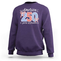 Girly America 250 Years Of Freedom Sweatshirt 4th of July Coquette Bow