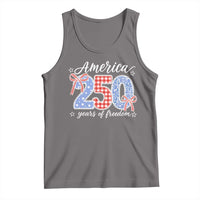 Girly America 250 Years Of Freedom Tank Top 4th of July Coquette Bow