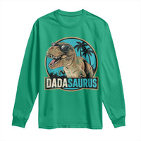 Dinosuar Dad Long Sleeve Shirt Funny Dadasaurus Fathers Day Family Matching