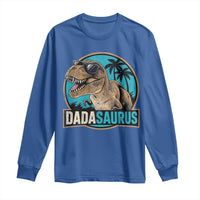 Dinosuar Dad Long Sleeve Shirt Funny Dadasaurus Fathers Day Family Matching