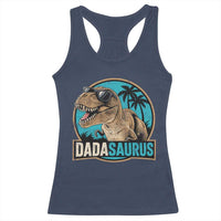Dinosuar Dad Racerback Tank Top Funny Dadasaurus Fathers Day Family Matching
