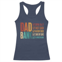 Dad Bank Racerback Tank Top Open 24 7 Fast Cash Funny Father's Day Gifts