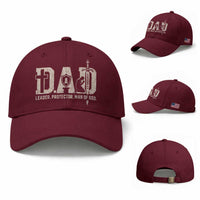 Christian Dad Baseball Cap Father Leader Protector Man Of God