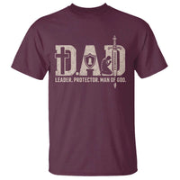 Christian Dad T Shirt Father Leader Protector Man Of God