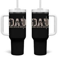Christian Dad Tumbler With Handle Father Leader Protector Man Of God