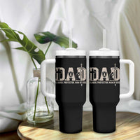 Christian Dad Tumbler With Handle Father Leader Protector Man Of God