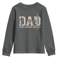Christian Dad Youth Sweatshirt Father Leader Protector Man Of God