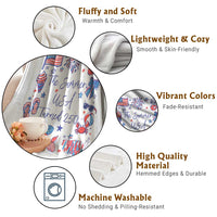 The Summer USA Turned 250 1776 2026 4th of July Throw Blanket